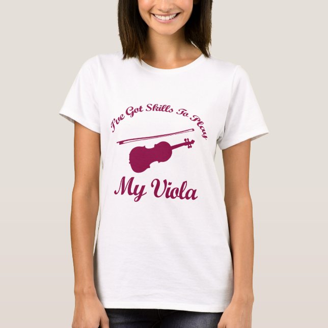 viola musical designs T-Shirt (Front)
