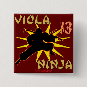Viola Ninja 15 Cm Square Badge