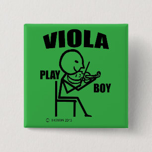 Viola Play Boy 15 Cm Square Badge