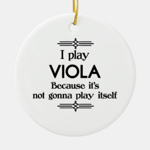 Viola - Play Itself Funny Deco Music Ceramic Tree Decoration