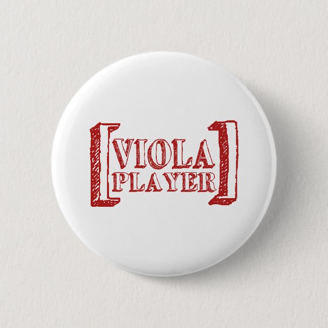 Viola Player 6 Cm Round Badge (Front)