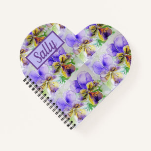 Viola Purple Flower Pretty Violas Watercolour Art Notebook