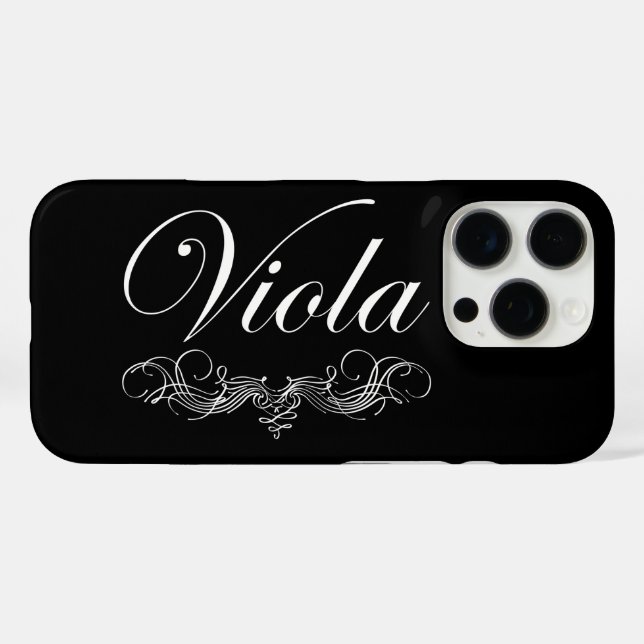 Viola Script T-Shirt Case-Mate iPhone Case (Back (Horizontal))