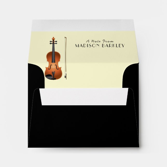 Viola Violin Music Teacher Musician Envelope (Back (Bottom))