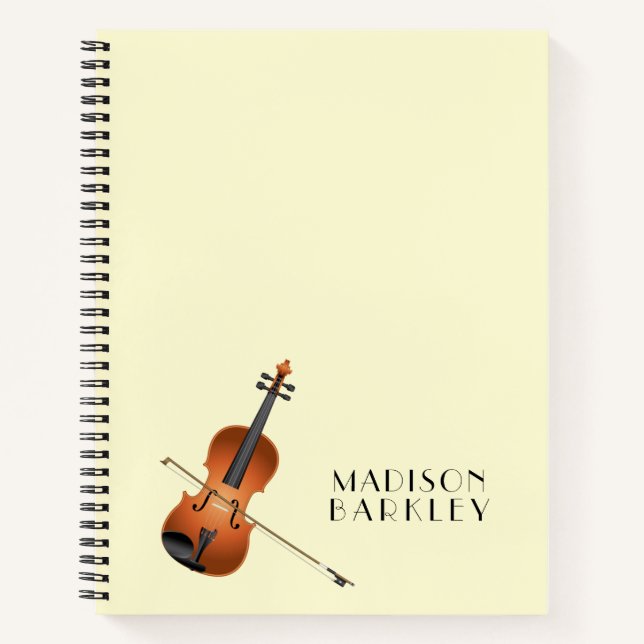 Viola Violin Music Teacher Musician Notebook (Front)