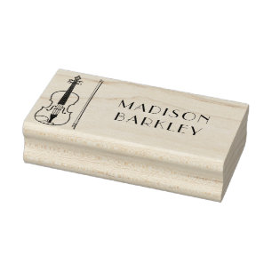 Viola Violin Music Teacher Musician Rubber Stamp