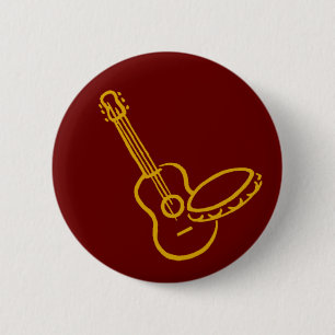 violão and pandeiro 6 cm round badge