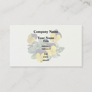 Violas Sorbet Yellow Jump Up Business Card