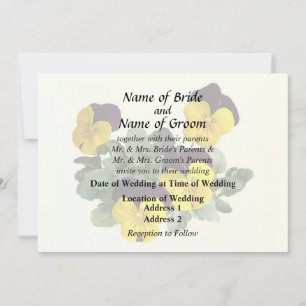 Violas Sorbet Yellow Jump Up Invitation