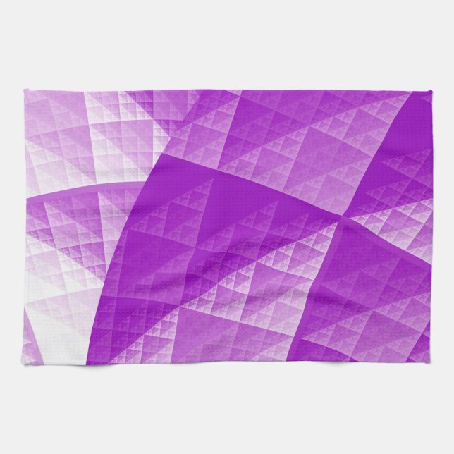 Violet abstract pattern tea towel (Horizontal)