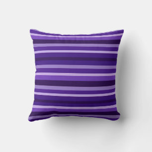 Violet abstract striped cushion