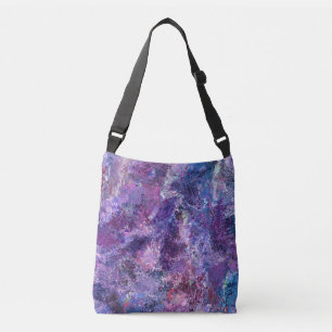Violet abstraction crossbody bag