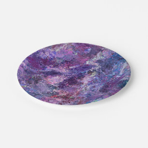 Violet abstraction paper plate