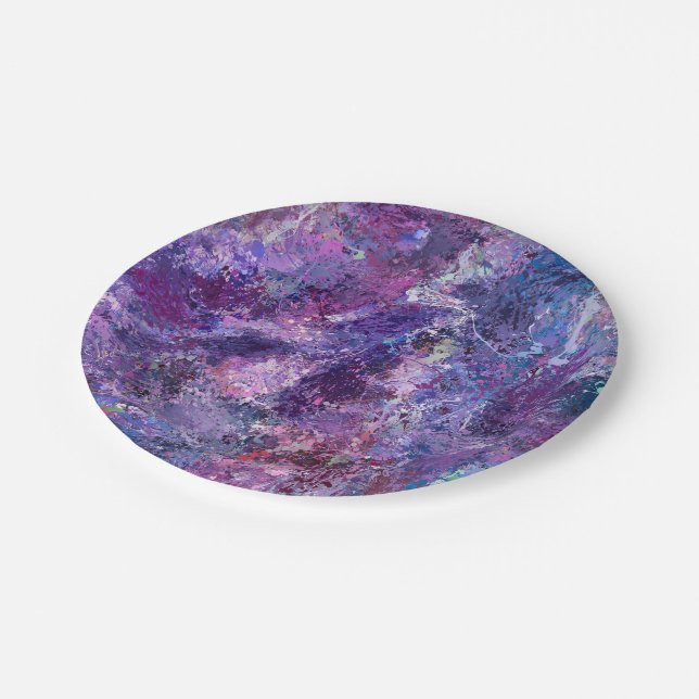 Violet abstraction paper plate (Angled)