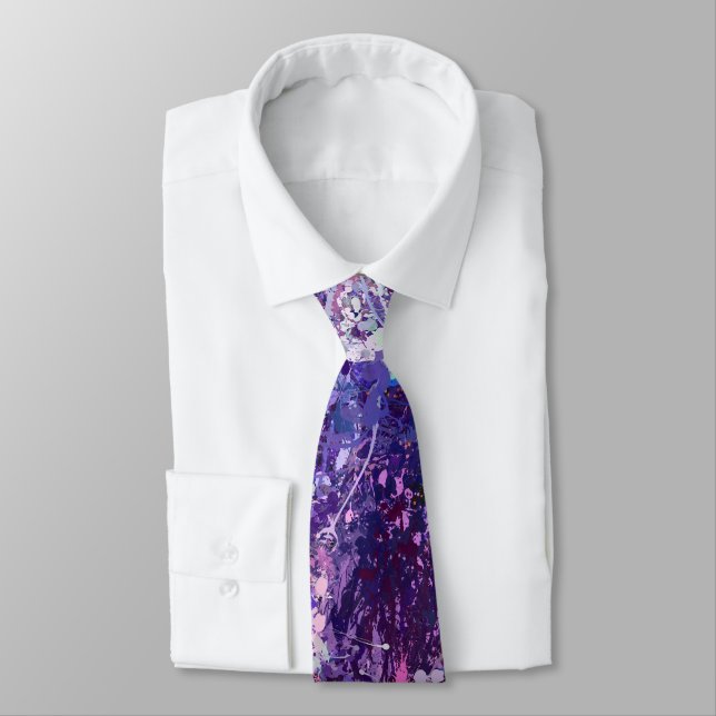 Violet abstraction tie (Tied)