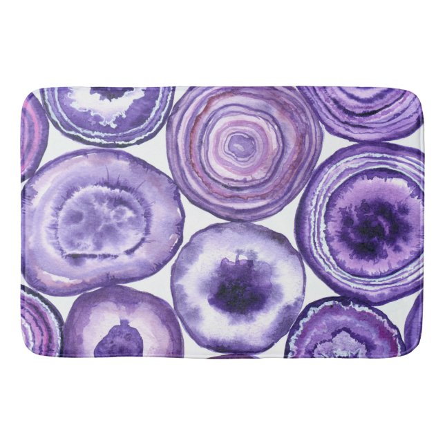 Violet agate pattern bath mat (Front)