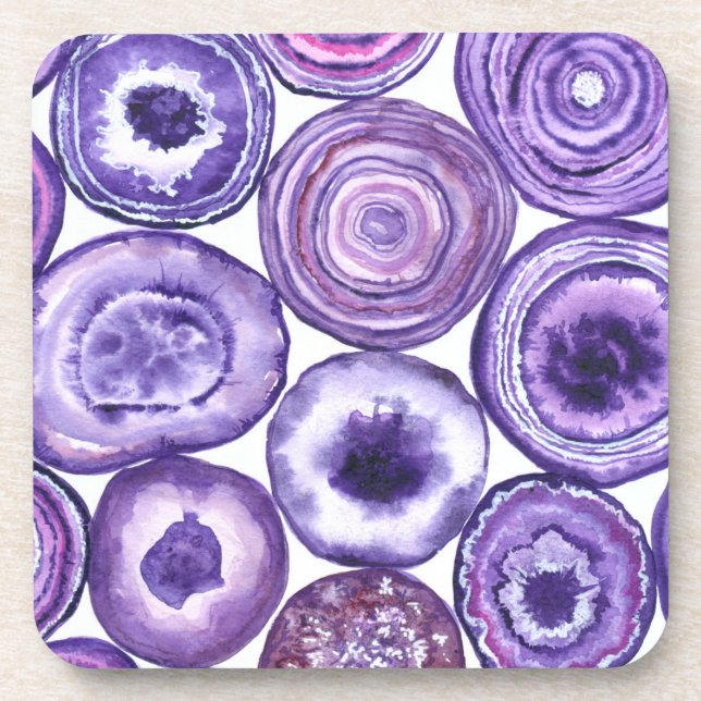 Violet agate pattern coaster (Front)