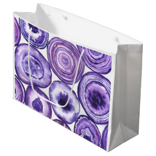 Violet agate pattern large gift bag