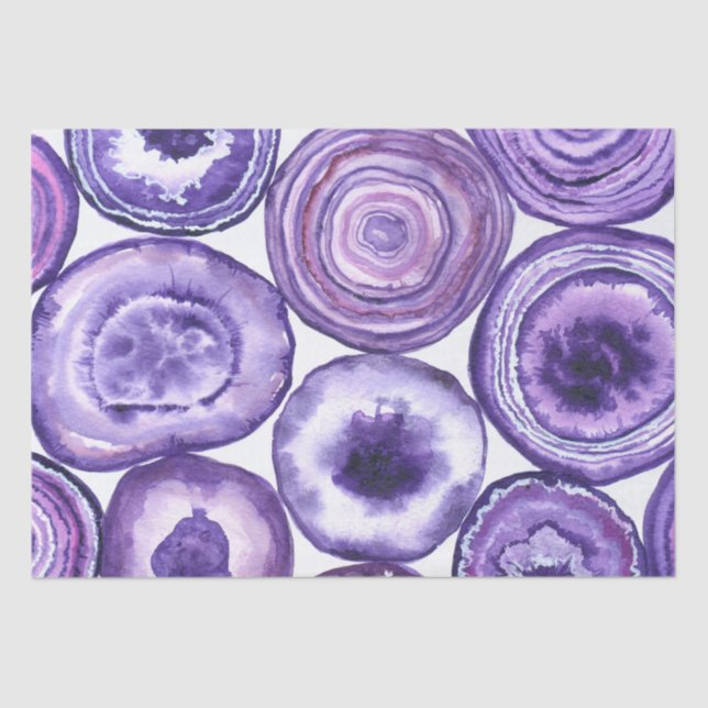 Violet agate pattern tissue paper (Front)