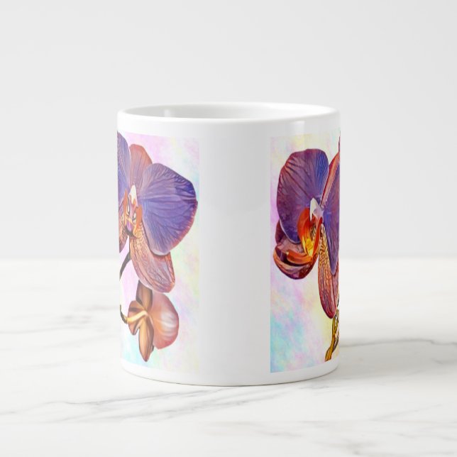 violet and amber orchid large coffee mug (Front)