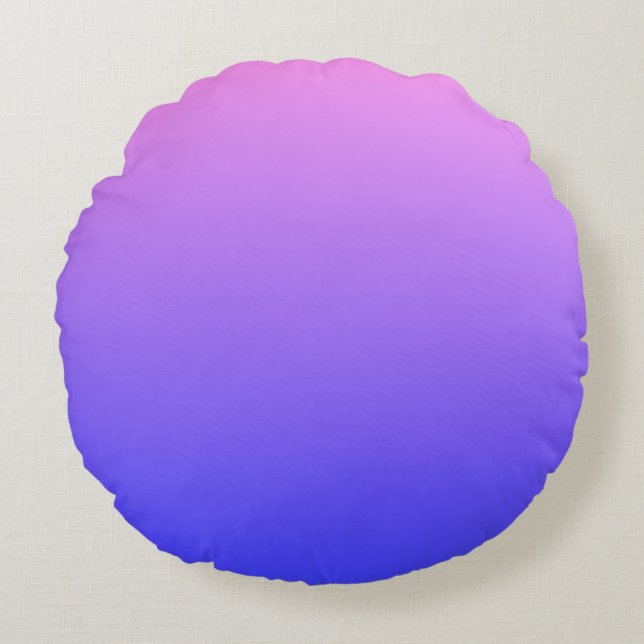 Violet and Blue Gradient Round Cushion (Front)