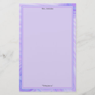Violet and Blue Line Borders Personalised Stationery