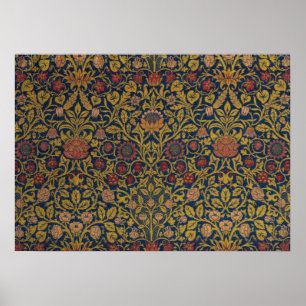Violet and Columbine by William Morris Poster