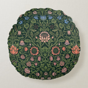Violet and Columbine by William Morris  Round Cushion