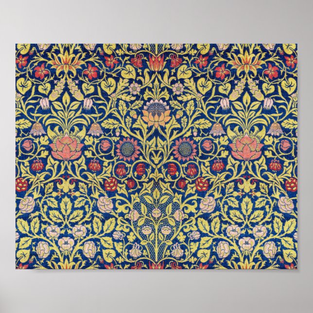 Violet and Columbine, William Morris Poster (Front)