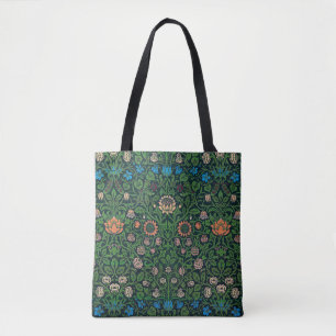 Violet and Columbine, William Morris Tote Bag