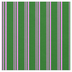 Violet and Dark Green Coloured Striped Pattern Fabric
