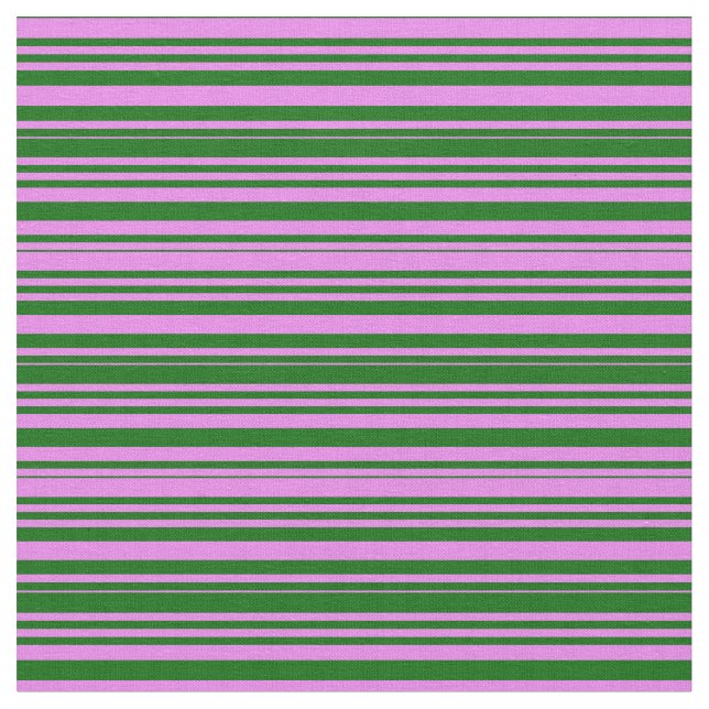 Violet and Dark Green Striped Pattern Fabric (Close Up)