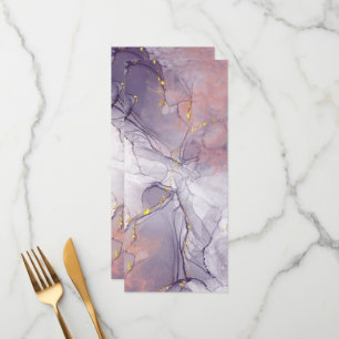 Violet and Gold Marble Menu