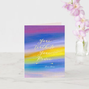 Violet and Golden Ray Abstract Card