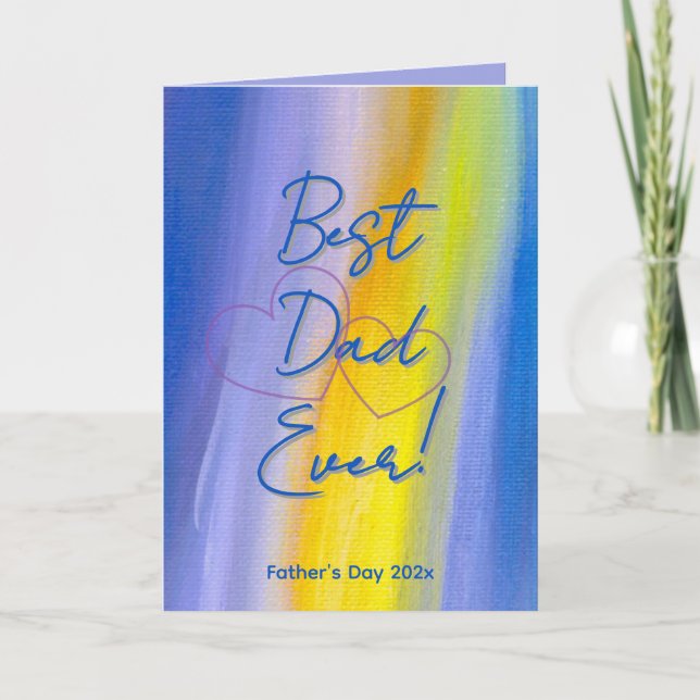 Violet and Golden Ray Abstract Card (Front)