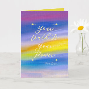 Violet and Golden Ray Abstract Card