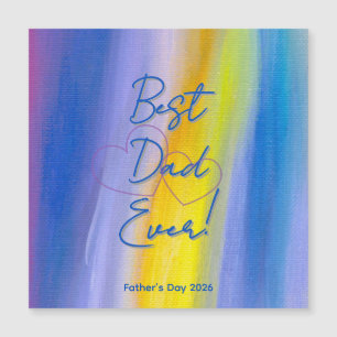 Violet and Golden Ray Abstract Card Magnet