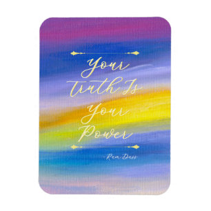 Violet and Golden Ray Abstract Magnet