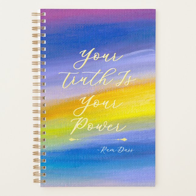 Violet and Golden Ray Abstract Planner (Front)