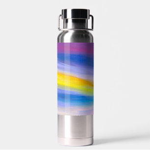 Violet and Golden Ray Abstract Water Bottle