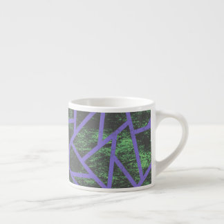 Violet and green mosaic pattern espresso cup