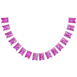 Violet and Pink Fairy Birthday Bunting