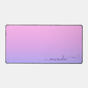 Violet and pink ombreSuitcases Desk Mat