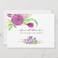 Violet and Plum Watercolor Floral Wedding