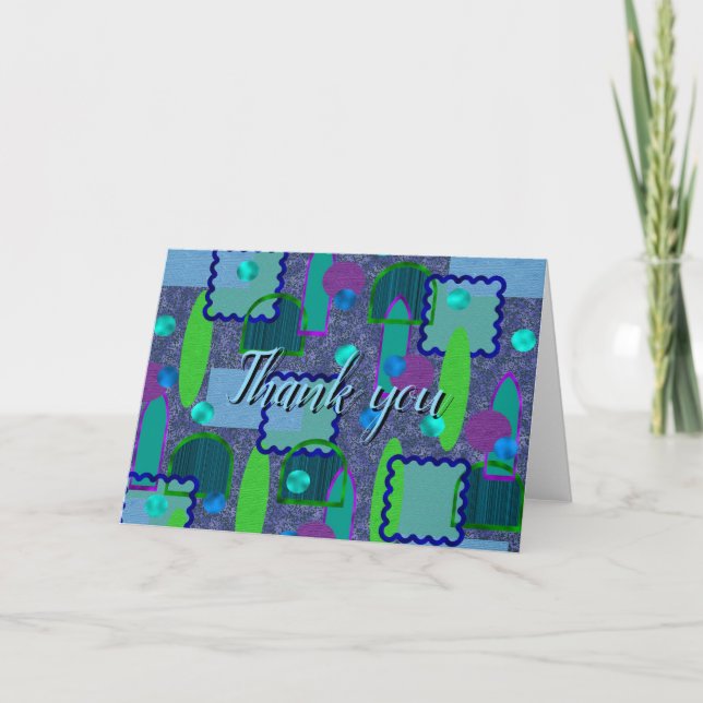 Violet and Shadow Mirrors Thank You Card (Front)