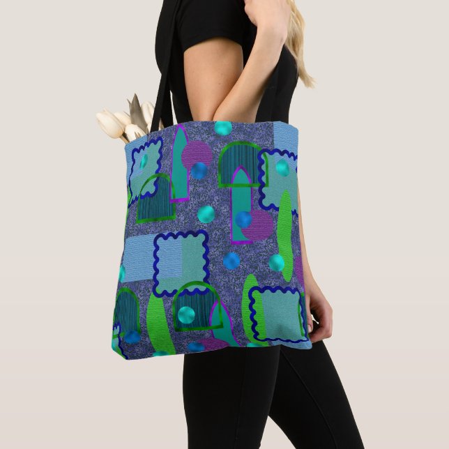 Violet and Shadow Mirrors Tote Bag (Close Up)
