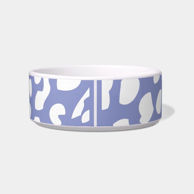 Violet and White Leopard Pet Bowl (Back)