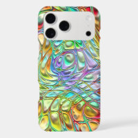 Violet Aqua Turquoise Orange Pink Retro Swirls Art