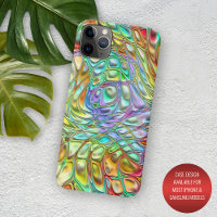 Violet Aqua Turquoise Orange Pink Retro Swirls Art