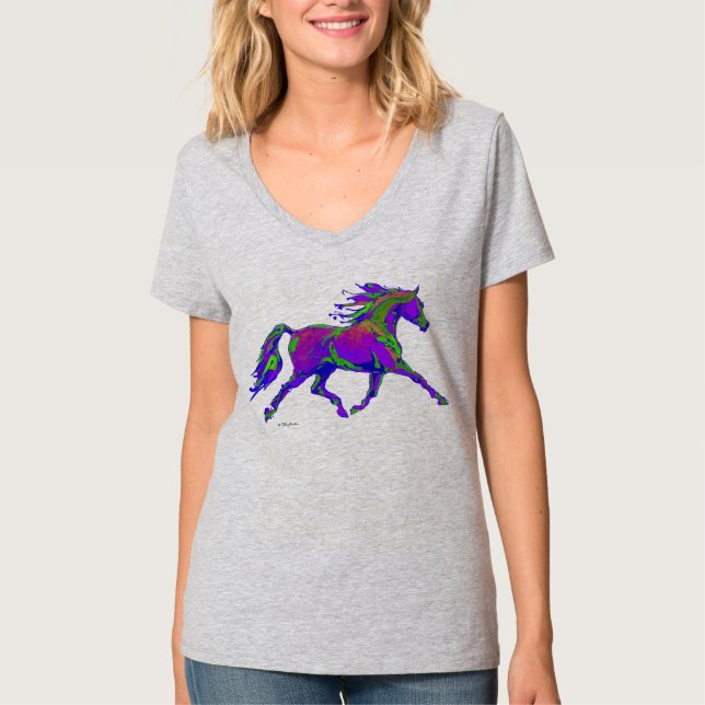 Violet Arabian horse shirt (Front)